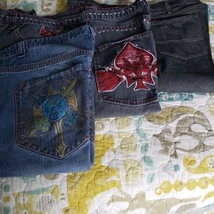 3 pr MENS jean shorts sz 44